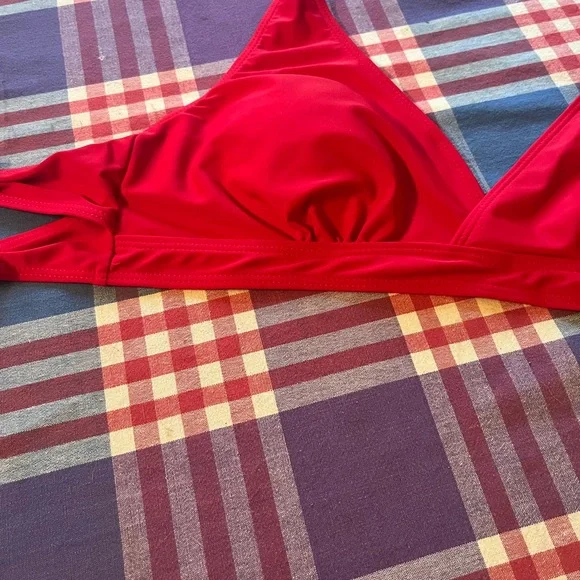 Red Triangle Bikini Top - Picture 2 of 9